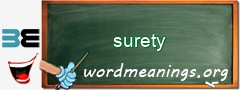 WordMeaning blackboard for surety